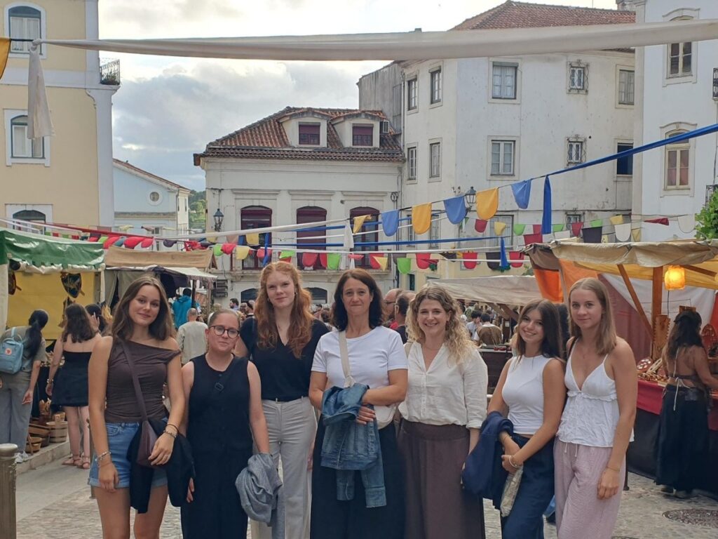 Schülergruppe beim Erasmus+-Praktikum in Coimbra, Portugal